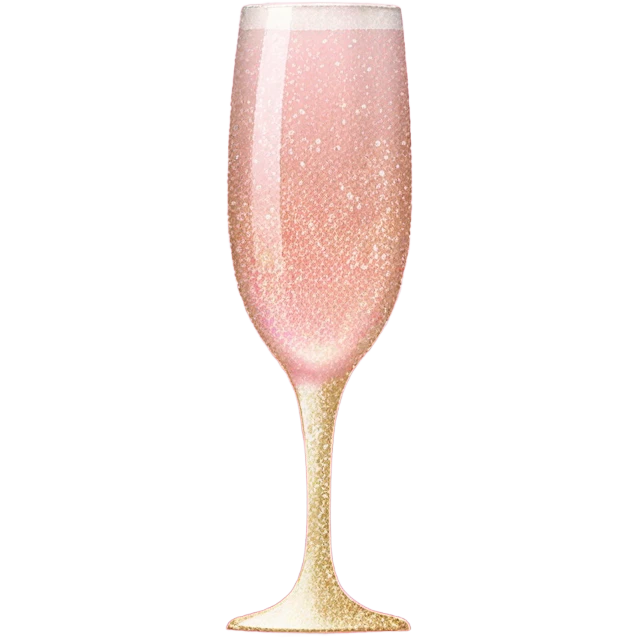 Pink ombre champagne with glitter  emoji