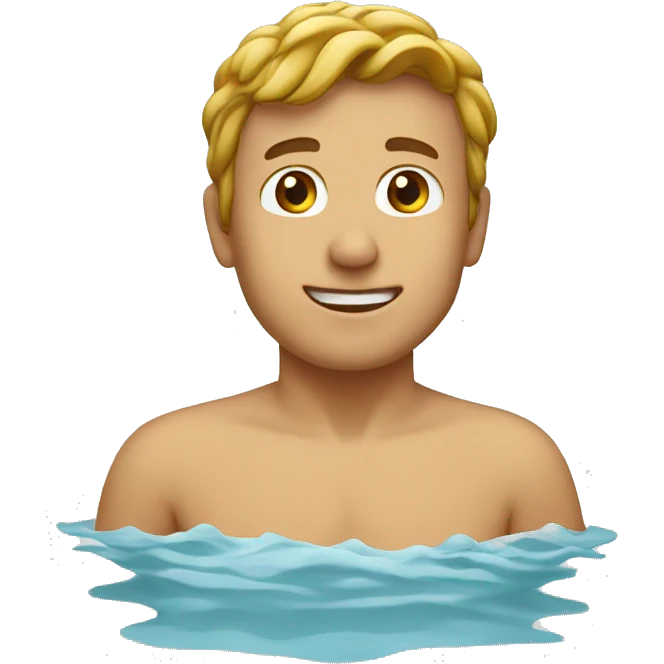 man being baptised in water emoji