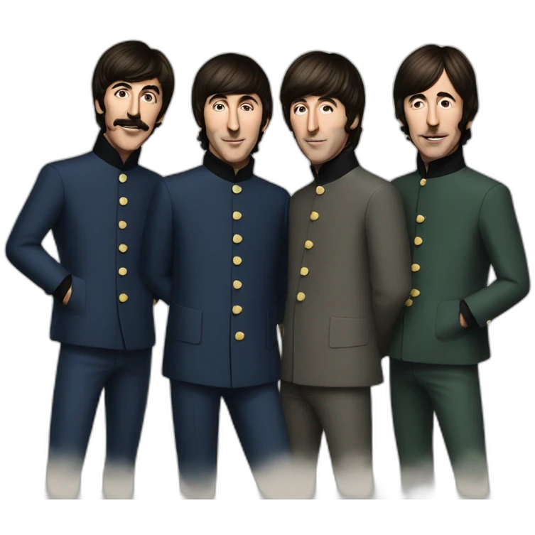 the Beatles four guys emoji