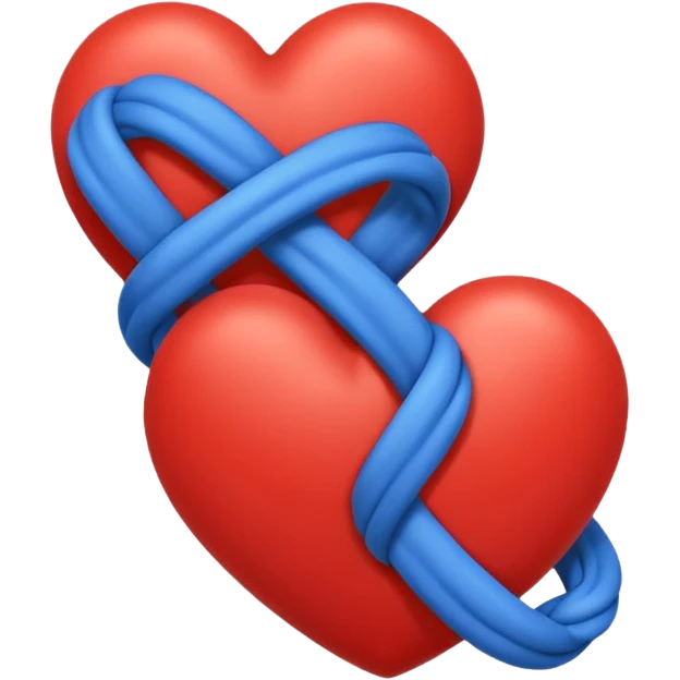 🪢❤️💙 crea un emoji con esos 3 en conjunto emoji