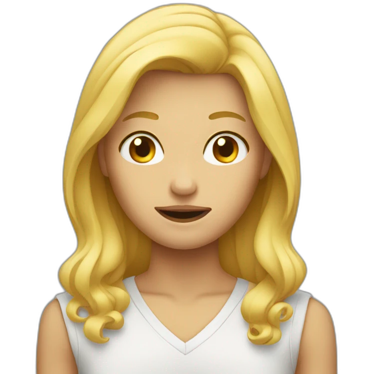 Blond qui pleure emoji