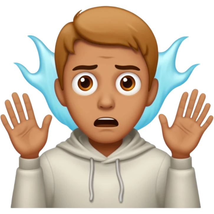 man seriously frightened by a hideous ghost  emoji