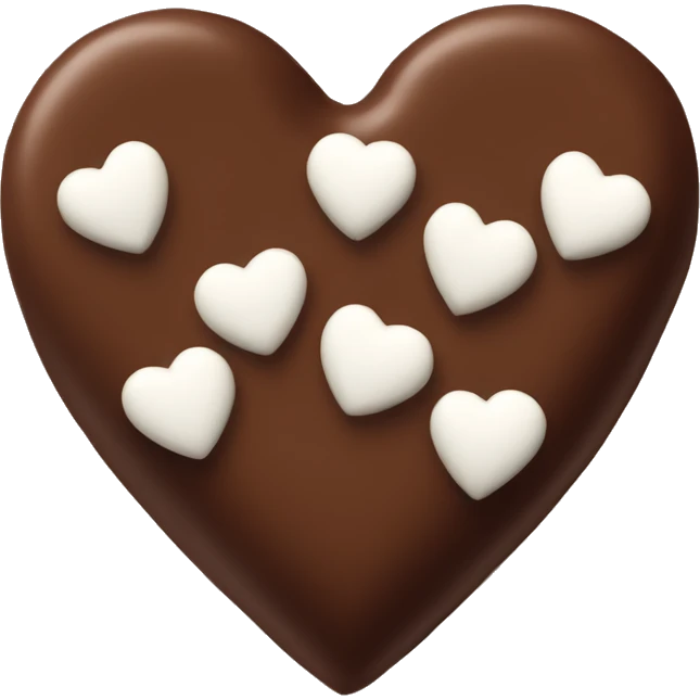 Chocolate shaped heart emoji