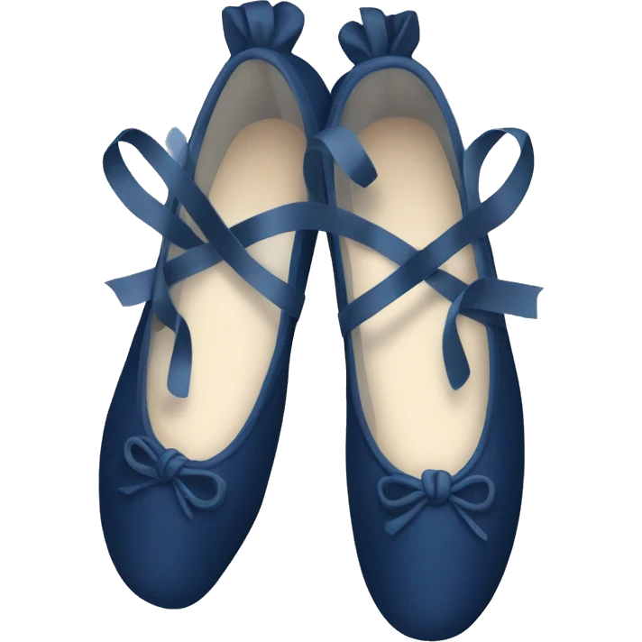 Navy blue ballet shoes  emoji