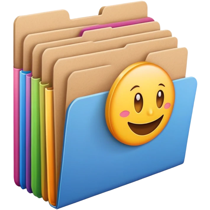 colorful file folder emoji