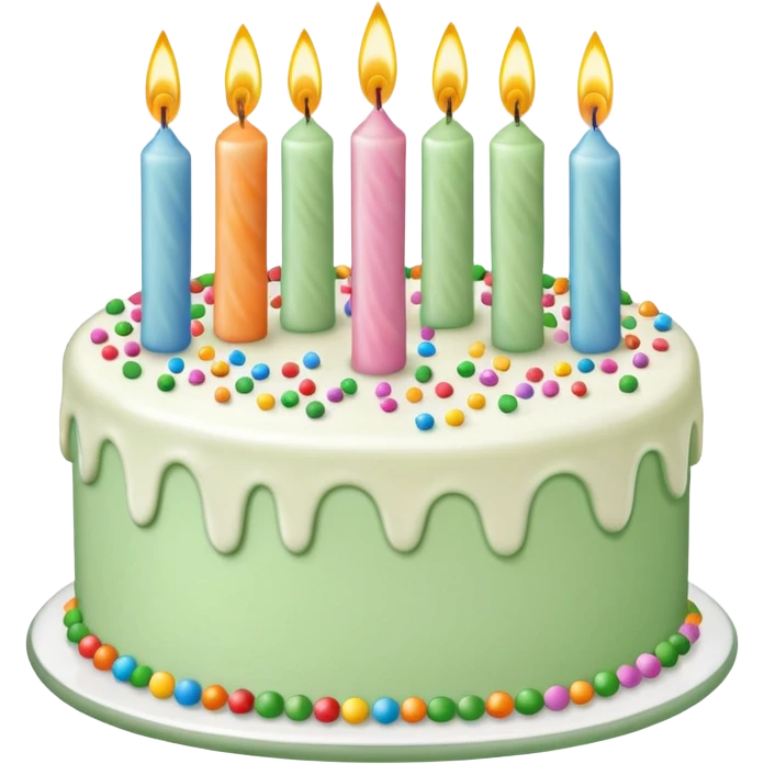 Sage green birthday emoji