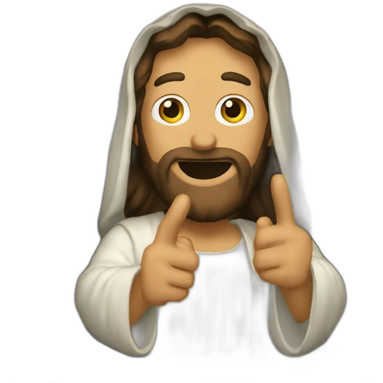 a un Jesus tocando a la puerta emoji