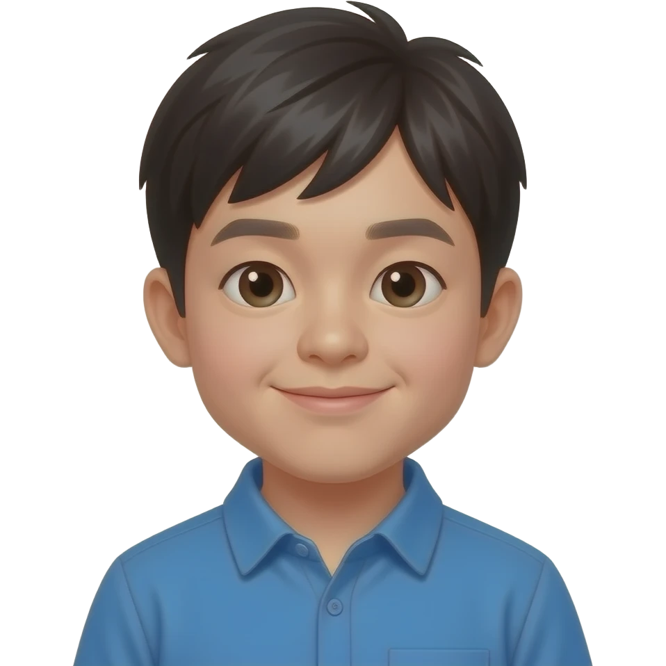 Korean boy with down syndrome emoji