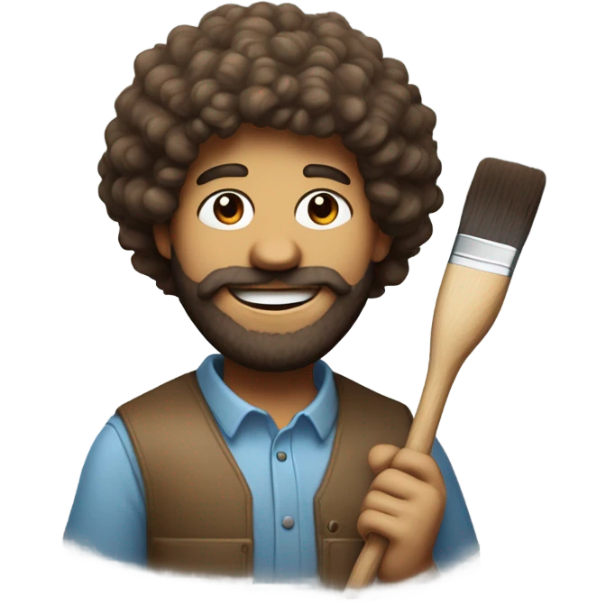 bob ross emoji emoji