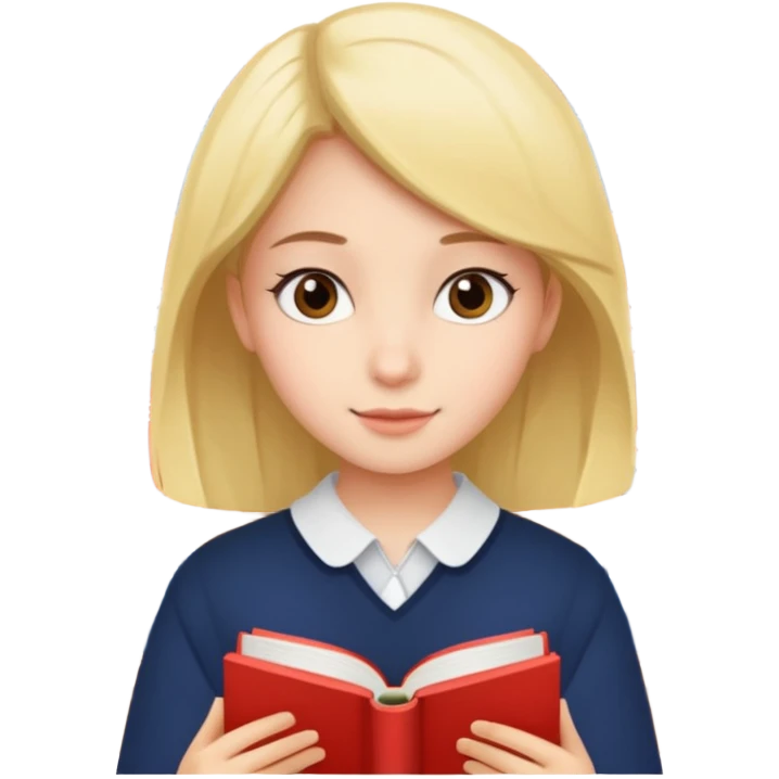 Девушка, которая готовится к IELTS с книгами от Cambridge emoji