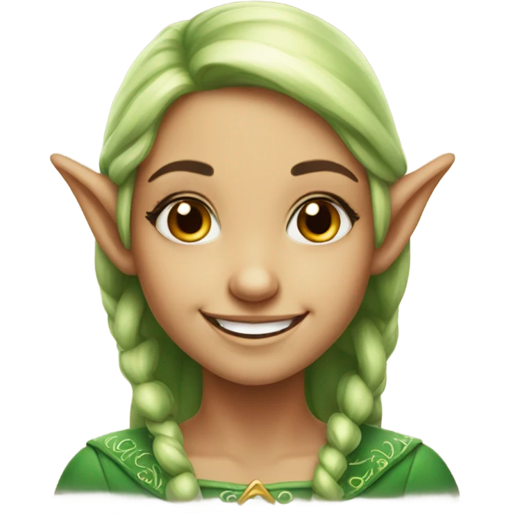 smiling elf girl portrait emoji