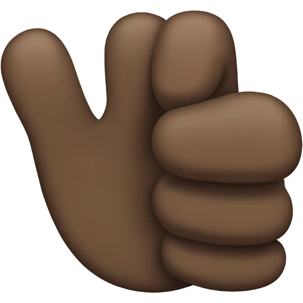 Thumb up with dark  emoji