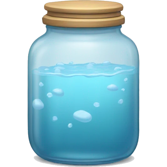 glass jar full of bath water emoji