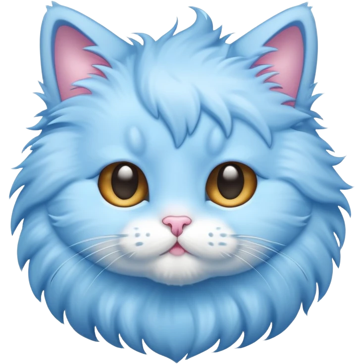 Light blue kitty cute  emoji