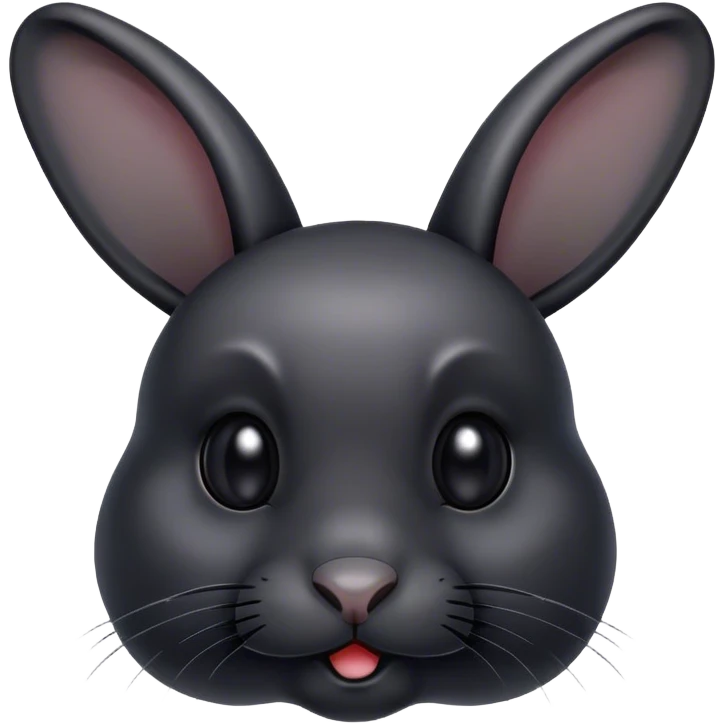 stamp featuring a black rabbit  emoji