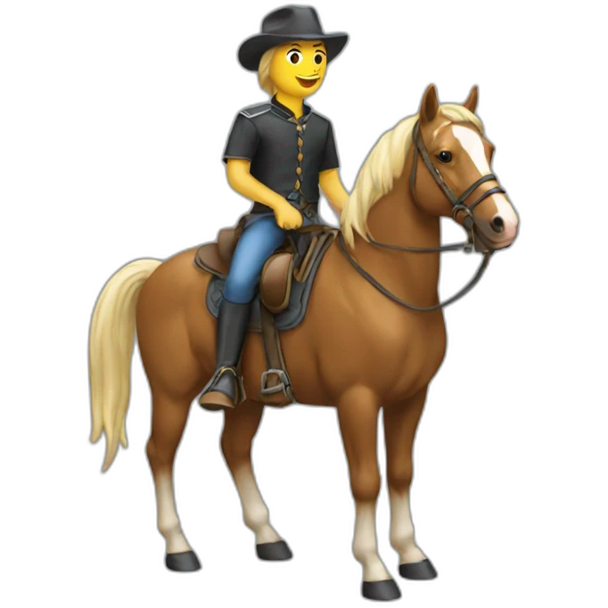 Chat sur cheval emoji