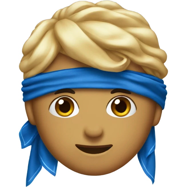 blue bandana  emoji