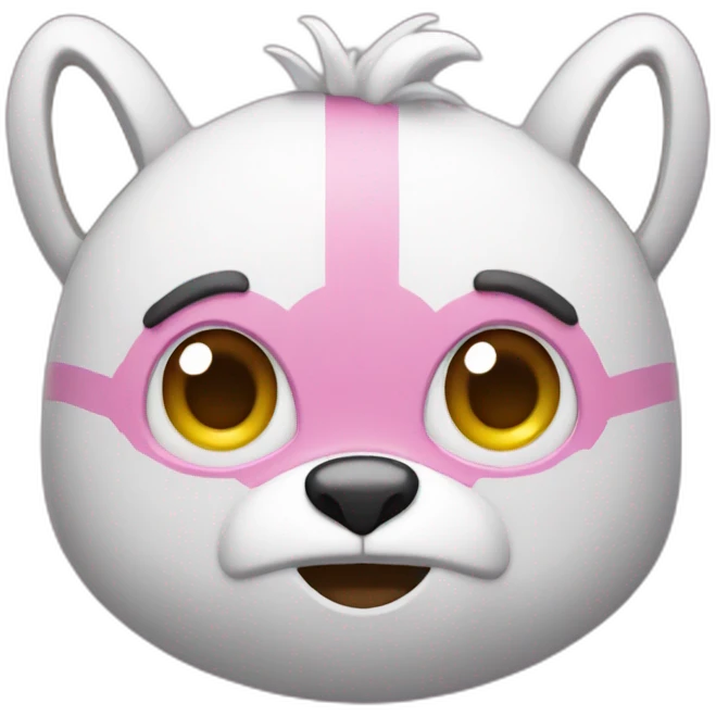 pink and white animatronic sticker emoji