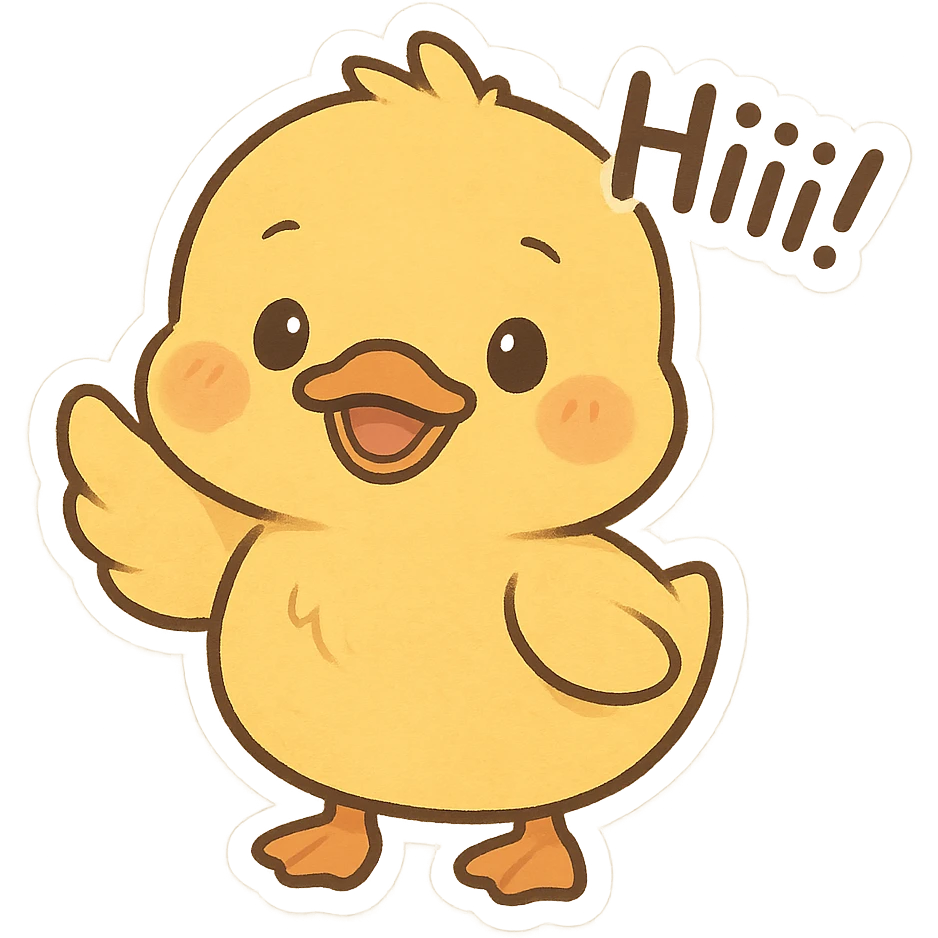 Chibi Duck "Hiii emoji