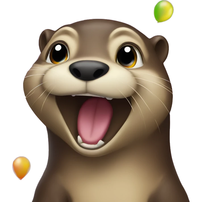 Party otter at a party emoji