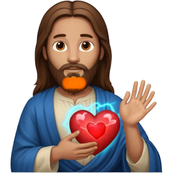 Jesus Cristo com coração emoji