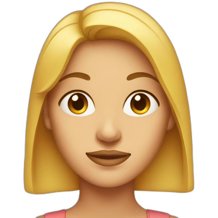 full-face female profile with a hump in the nose emoji