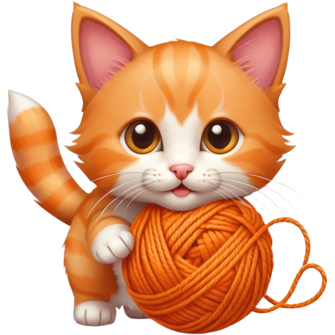 A playful kitten who loves chasing yarn.	 emoji