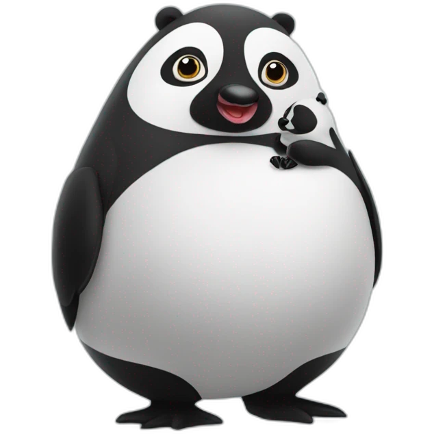 piguin-heart-with-panda emoji