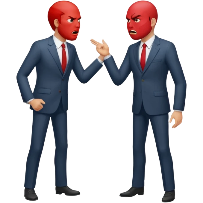 two men arguing full body emoji