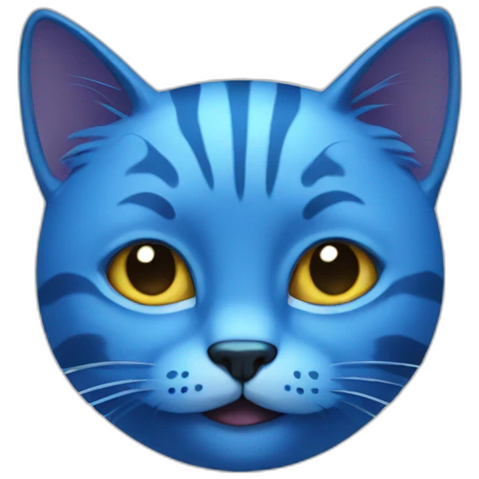 Blue cat emoji