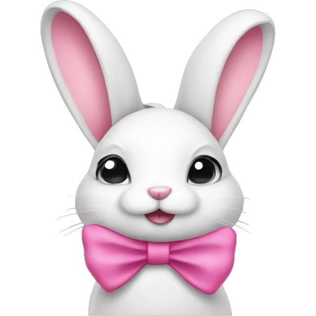 bunny with a pink bow emoji