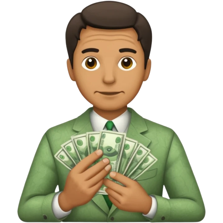 man holding money emoji
