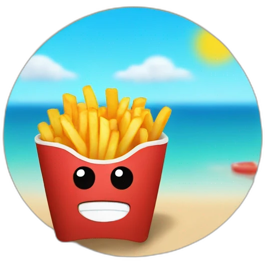 Fries on the beach emoji