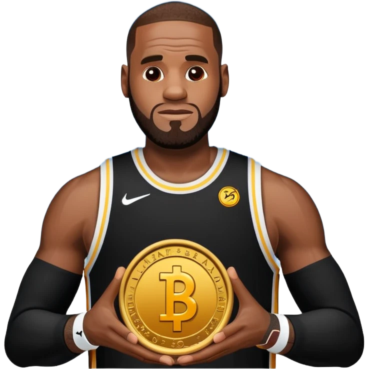 lebron james coin emoji  and text on the emoji niggas in the sky emoji