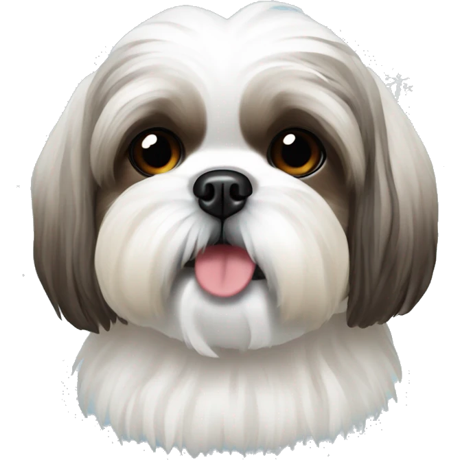 Christmas shih tzu emoji