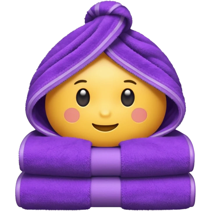 one purple towel emoji