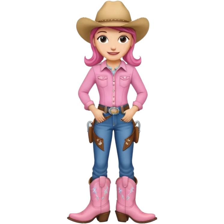 pink cowgirl  emoji