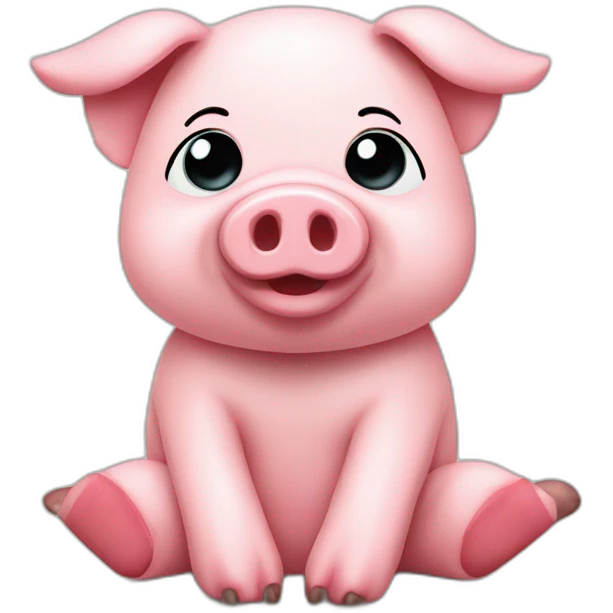 Ty-tulip-stuffed-pig-toy-slouching-sitting emoji