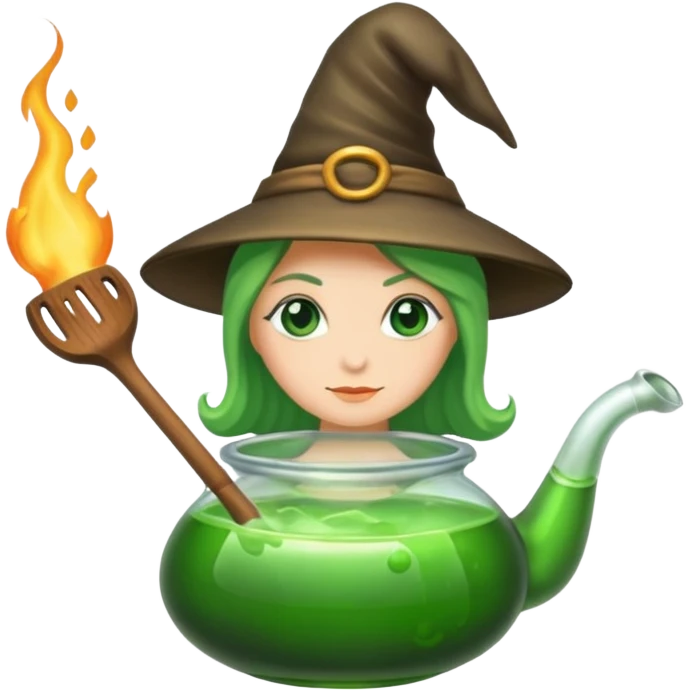 green witch cooking potion emoji