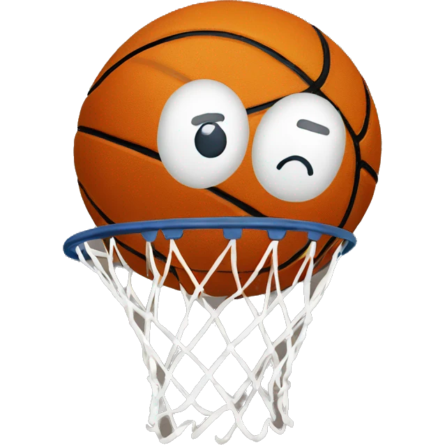A basketball that is pregnant  emoji