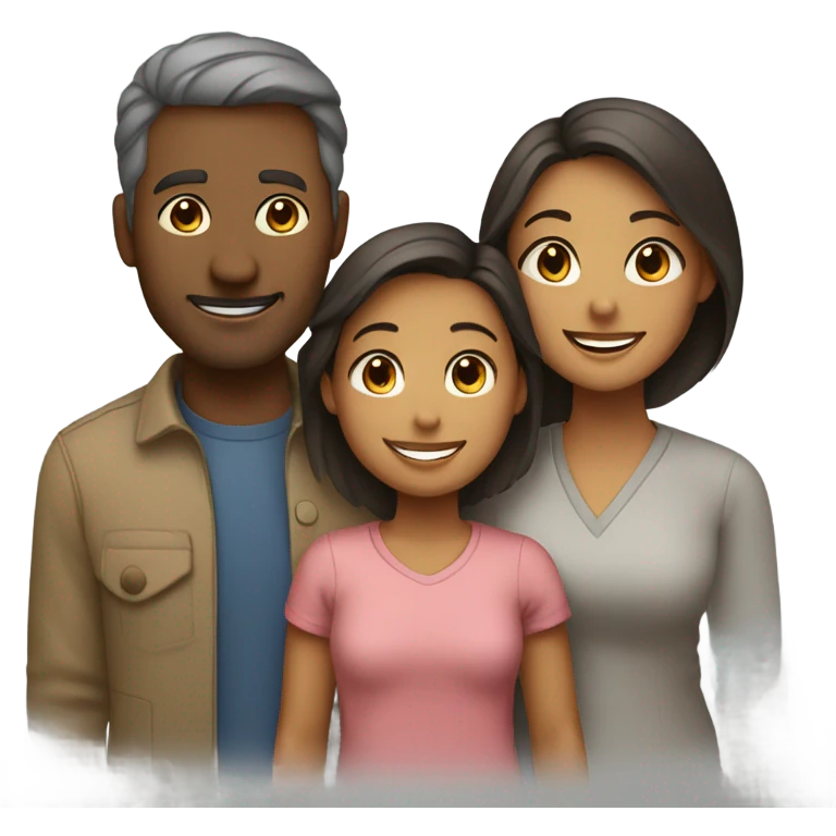 Mom dad and daughter emoji