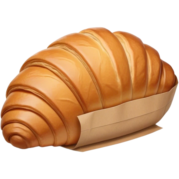 croissant wrapped in brown paper emoji