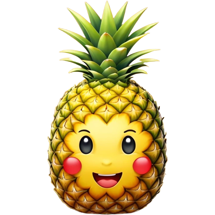 Animowany ananas z kominiarką  emoji