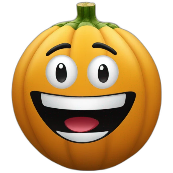 Balck Squash Ball with a Super Happy face on it emoji