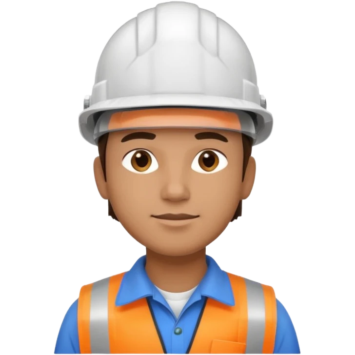 engineer, side view a hard hat  emoji