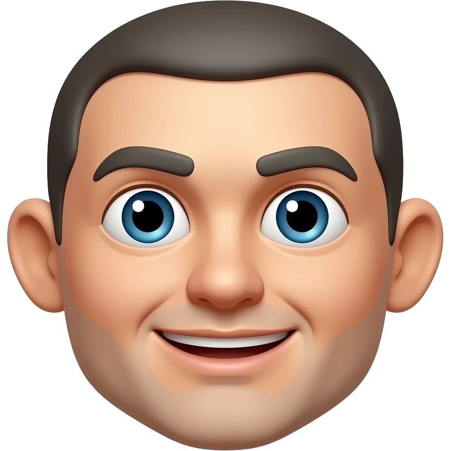 Create a 😳 but distorted emoji