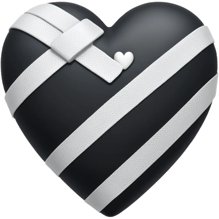 Black Heart with bandage emoji