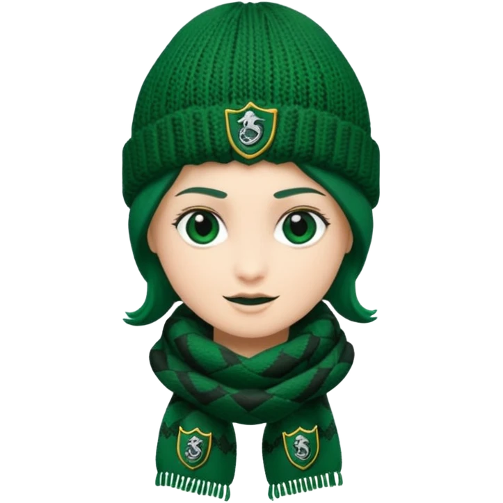 Slytherin schal und mütze emoji