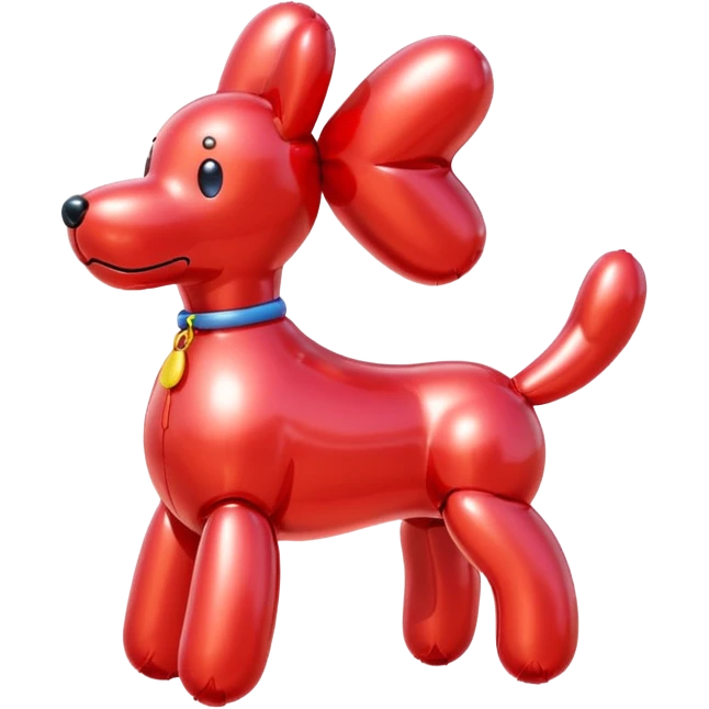 red ballon dog emoji
