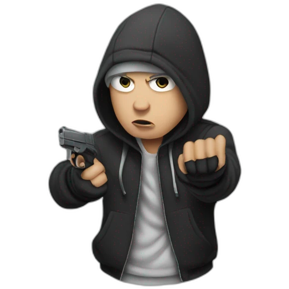 Eminem being a robber emoji